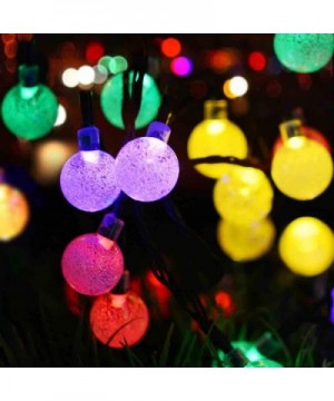 2 Pack Solar Globe String Lights 30 LED 21.3Ft 8 Modes Waterproof Colorful Solar Fairy Lights Outdoor Decorative for Garden- ...