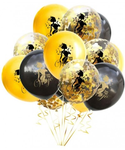 15pcs 12 Constellation Balloons Virgo Balloons Gold Confetti Balloons for Constellation Zodiac Themed Party Birthday Party De...