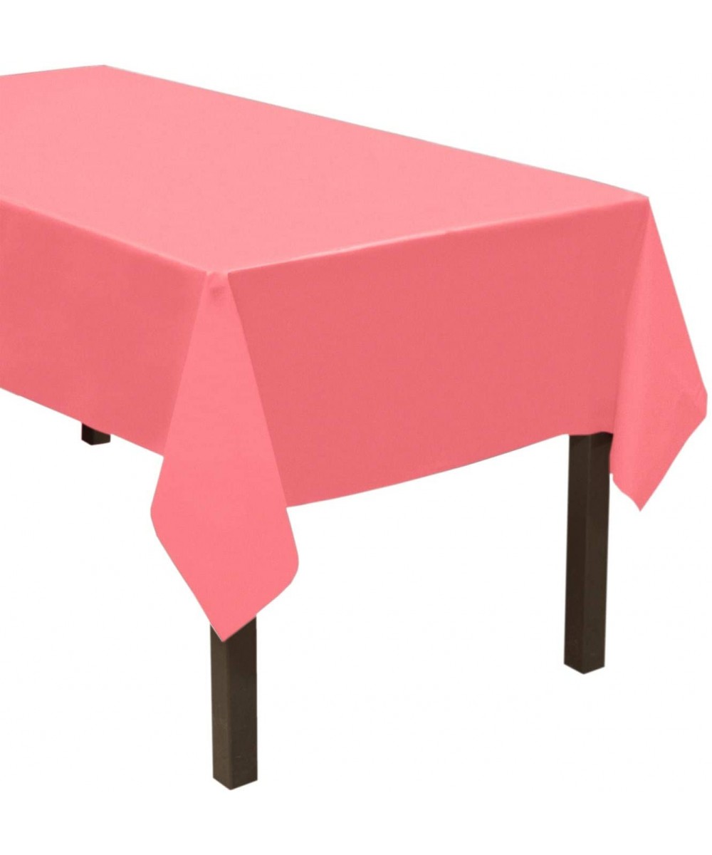 54108PK-3 Heavy Duty Rectangle Plastic Table Cover Available in 24 Colors- 54 x 108- 3-Count- Pink - Pink - CT19HWQNXSN $7.79...