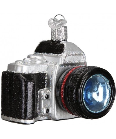 Christmas Glass Blown Ornament with S-Hook and Gift Box- House Collection (Camera) - Camera - CE18EZU3I8Y $17.52 Ornaments