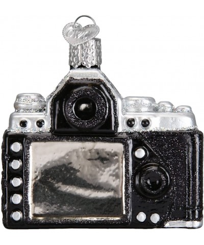 Christmas Glass Blown Ornament with S-Hook and Gift Box- House Collection (Camera) - Camera - CE18EZU3I8Y $17.52 Ornaments