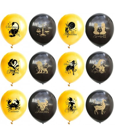 15pcs 12 Constellation Balloons Virgo Balloons Gold Confetti Balloons for Constellation Zodiac Themed Party Birthday Party De...