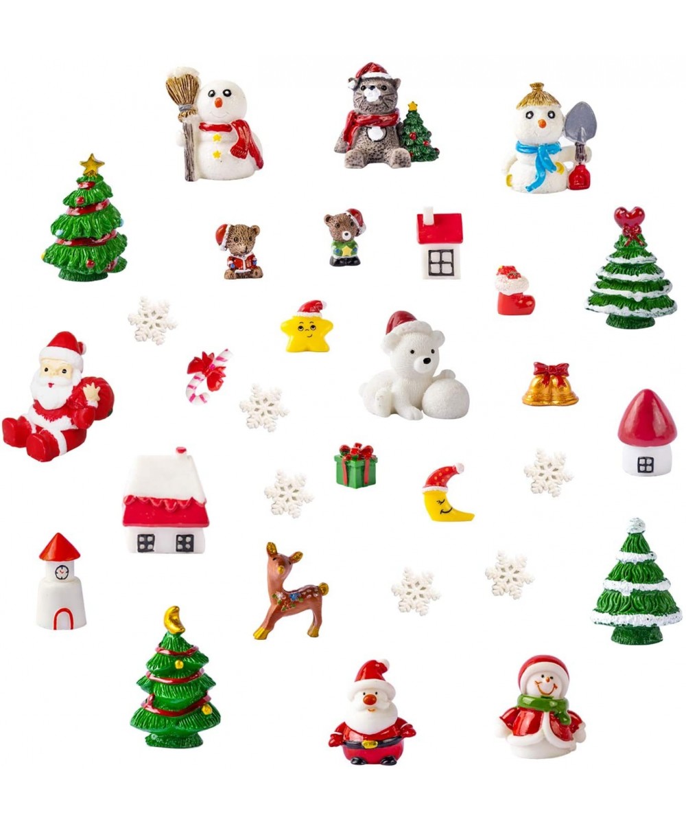 Christmas Theme Resin Miniature Fairy Garden Dollhouse Decoration Ornaments DIY Kit- Set of 30 Pieces - CW18WYELUM5 $11.06 Or...
