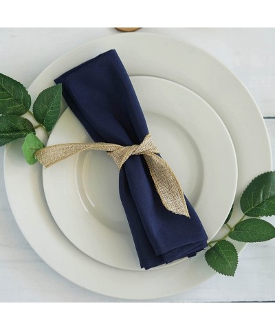 50 pcs 17-Inch Navy Blue Polyester Luncheon Napkins - for Wedding Party Reception Events Restaurant Kitchen Home - Navy Blue ...