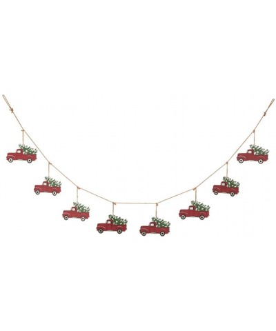 Metal Red Truck Garland Banner for Birthday Party Xmas Decoration 5.9 Feet - Truck - CS18Y3WTHRX $19.48 Banners & Garlands