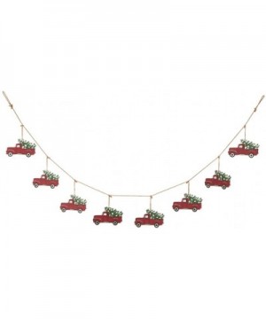 Metal Red Truck Garland Banner for Birthday Party Xmas Decoration 5.9 Feet - Truck - CS18Y3WTHRX $19.48 Banners & Garlands