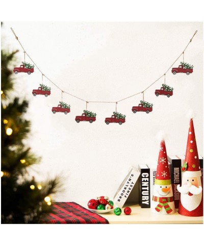 Metal Red Truck Garland Banner for Birthday Party Xmas Decoration 5.9 Feet - Truck - CS18Y3WTHRX $19.48 Banners & Garlands