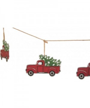 Metal Red Truck Garland Banner for Birthday Party Xmas Decoration 5.9 Feet - Truck - CS18Y3WTHRX $19.48 Banners & Garlands