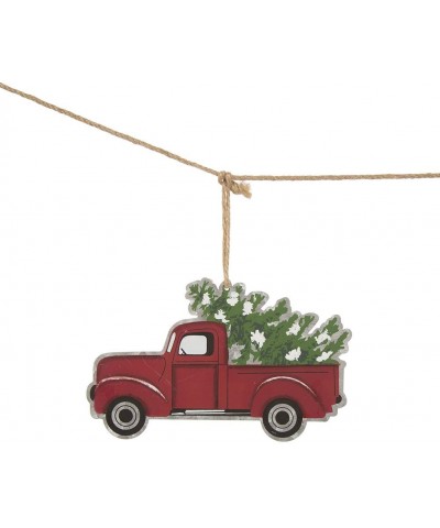 Metal Red Truck Garland Banner for Birthday Party Xmas Decoration 5.9 Feet - Truck - CS18Y3WTHRX $19.48 Banners & Garlands