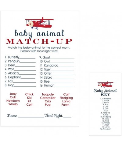 Airplane Baby Shower Animal Matching Game Pack (25 Cards) Fun Guess The Pair Activity - Sprinkle - Adults - Groups - Kids Bir...