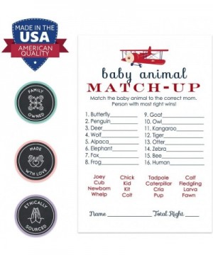 Airplane Baby Shower Animal Matching Game Pack (25 Cards) Fun Guess The Pair Activity - Sprinkle - Adults - Groups - Kids Bir...