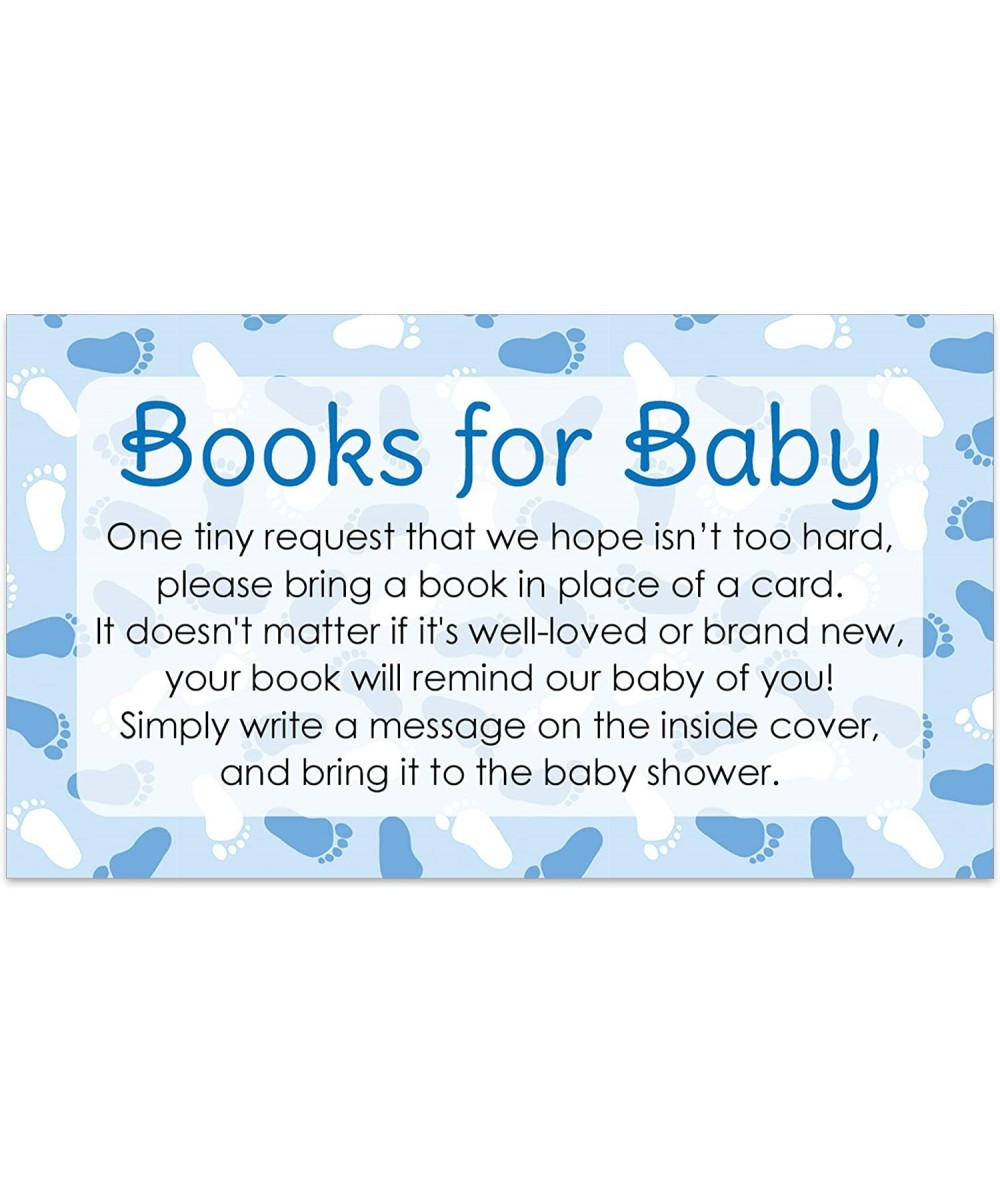 Books for Baby Request Cards - Blue Boy Baby Shower Invitation Inserts - 20 Cards - C012N1M8D42 $6.89 Invitations