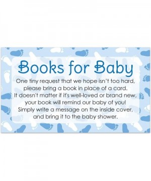 Books for Baby Request Cards - Blue Boy Baby Shower Invitation Inserts - 20 Cards - C012N1M8D42 $6.89 Invitations