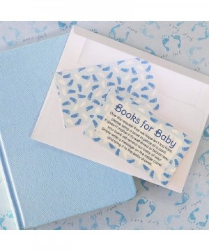 Books for Baby Request Cards - Blue Boy Baby Shower Invitation Inserts - 20 Cards - C012N1M8D42 $6.89 Invitations