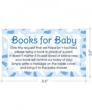 Books for Baby Request Cards - Blue Boy Baby Shower Invitation Inserts - 20 Cards - C012N1M8D42 $6.89 Invitations