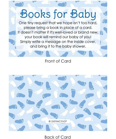 Books for Baby Request Cards - Blue Boy Baby Shower Invitation Inserts - 20 Cards - C012N1M8D42 $6.89 Invitations