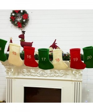 Christmas Advent Calendar 2019- 24 Days Countdown Advent Calendar Hanging Felt Gift Bags for Holiday Party Christmas Decorati...