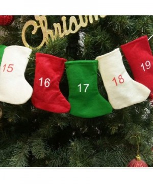 Christmas Advent Calendar 2019- 24 Days Countdown Advent Calendar Hanging Felt Gift Bags for Holiday Party Christmas Decorati...