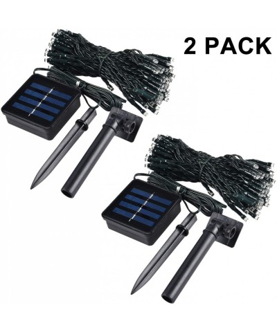 2 Pack Solar String Lights Outdoor- 42ft 100 LED 8 Modes Waterproof Fairy Lights- Decoration for Garden Tree Patio Yard Weddi...