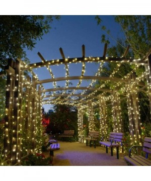 2 Pack Solar String Lights Outdoor- 42ft 100 LED 8 Modes Waterproof Fairy Lights- Decoration for Garden Tree Patio Yard Weddi...