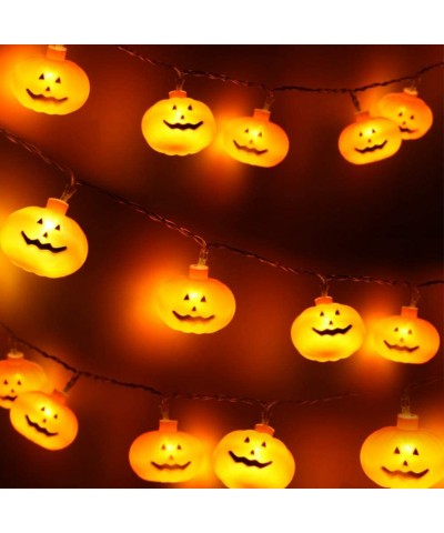 Halloween String Lights- LED Pumpkin Lights - 3D Halloween Decoration Lights- Battert Operated String Lights for Indoor Outdo...