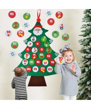 Felt Christmas Tree- Countdown Advent Calendar Tree DIY Christmas Tree Advent Calender with 32 PCS Ornaments for Kids New Yea...