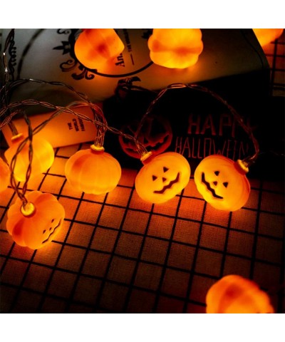 Halloween String Lights- LED Pumpkin Lights - 3D Halloween Decoration Lights- Battert Operated String Lights for Indoor Outdo...