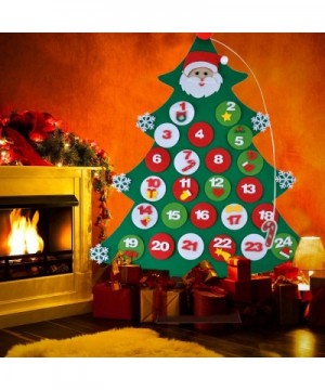 Felt Christmas Tree- Countdown Advent Calendar Tree DIY Christmas Tree Advent Calender with 32 PCS Ornaments for Kids New Yea...