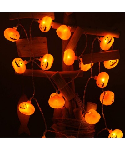 Halloween String Lights- LED Pumpkin Lights - 3D Halloween Decoration Lights- Battert Operated String Lights for Indoor Outdo...