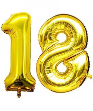 Number 18 Foil Balloons - 40 Inch Party Balloons - 18th Birthday Party Decorations - Party Supplies for Anniversary Décor - G...