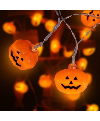 Halloween String Lights- LED Pumpkin Lights - 3D Halloween Decoration Lights- Battert Operated String Lights for Indoor Outdo...