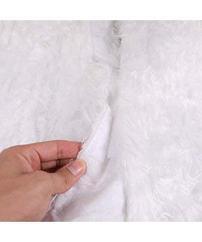 Christmas Tree Skirt 48 Inch White Faux Fur Tree Skirts Soft Plush Xmas Large Snowy Christmas Decorations for Merry Christmas...