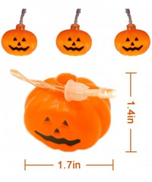 Halloween String Lights- LED Pumpkin Lights - 3D Halloween Decoration Lights- Battert Operated String Lights for Indoor Outdo...