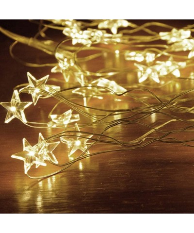 30LED Battery Powered Fairy String Light-Five-Pointed Twinkle Star String Lights for Indoor- Bedroom- Curtain- Patio- Lawn- W...