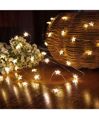 30LED Battery Powered Fairy String Light-Five-Pointed Twinkle Star String Lights for Indoor- Bedroom- Curtain- Patio- Lawn- W...