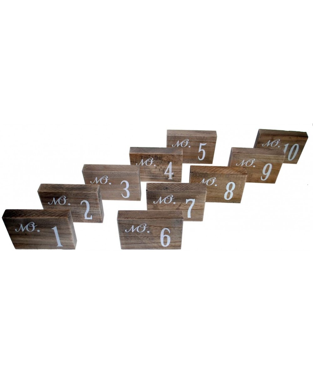 Natural Wood 5 in x 4 in Decorative Table Numbers 1-10 - CS18XNWZK7T $12.89 Place Cards & Place Card Holders