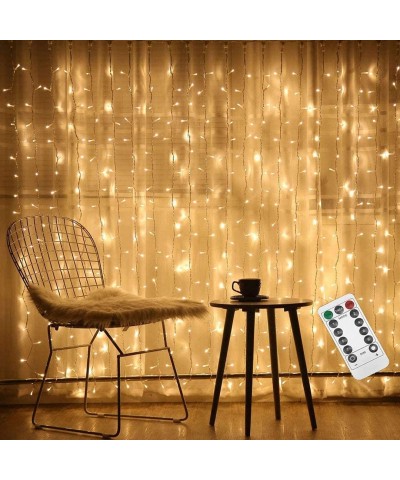 300 LED Curtain Lights Remote Control 8 Lighting Modes&Timer 9.8FT&9.8FT Twinkle Fairy Lights Decorative Lights for Christmas...