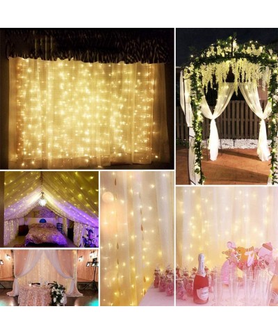 300 LED Curtain Lights Remote Control 8 Lighting Modes&Timer 9.8FT&9.8FT Twinkle Fairy Lights Decorative Lights for Christmas...