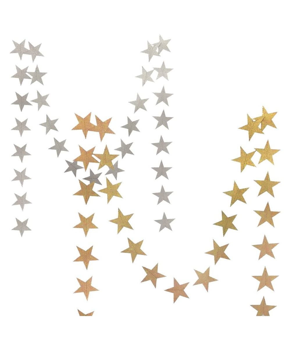 2pcs 13-feet Pearl Paper Star Shaped Party Garland Star String for Hanging Décor Wedding Baby Shower or Birthday Decoration (...