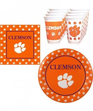 Clemson Tigers Party Supplies for 16 Guests - 48 pieces - CQ186QH7YX5 $21.67 Party Packs