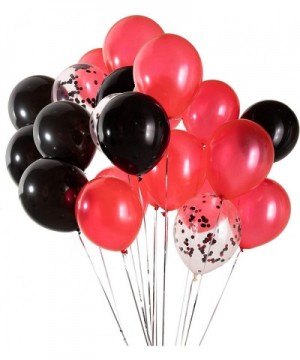 Black and Red Confetti Balloons Great for Wedding/Birthday/Baby Shower/Quinceanera/Graduation Party Decorations Supplies-12 I...
