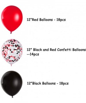 Black and Red Confetti Balloons Great for Wedding/Birthday/Baby Shower/Quinceanera/Graduation Party Decorations Supplies-12 I...
