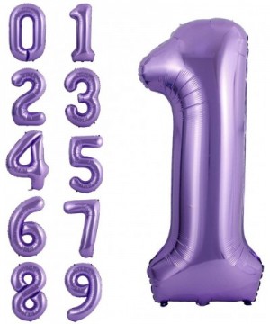 40 Inch Large Purple Balloon Number 1 Balloon Helium Foil Mylar Balloons Party Festival Decorations Birthday Anniversary Part...