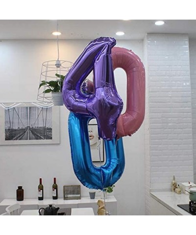 40 Inch Large Purple Balloon Number 1 Balloon Helium Foil Mylar Balloons Party Festival Decorations Birthday Anniversary Part...