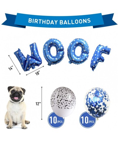 Dog Birthday Party Supplies Lets Pawty Puppy Decorations-Birthday Crown and Bandana-20 Pcs Paw Print Balloons-Happy Birthday ...