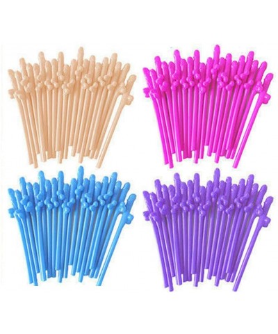 10PCS Dicky Sipping Straws for Bachelorette Party Favors(Flesh) - Flesh - CM18XE9OU8E $6.45 Adult Novelty