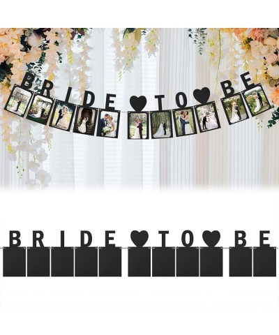 Bride to Be Photo Banner - Black Wedding Sign Engagement Bridal Shower Party Decoration Supplies - Black - CJ194R4MX66 $7.29 ...