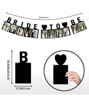 Bride to Be Photo Banner - Black Wedding Sign Engagement Bridal Shower Party Decoration Supplies - Black - CJ194R4MX66 $7.29 ...