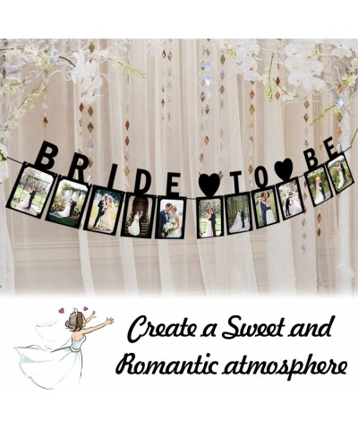 Bride to Be Photo Banner - Black Wedding Sign Engagement Bridal Shower Party Decoration Supplies - Black - CJ194R4MX66 $7.29 ...