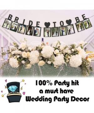 Bride to Be Photo Banner - Black Wedding Sign Engagement Bridal Shower Party Decoration Supplies - Black - CJ194R4MX66 $7.29 ...